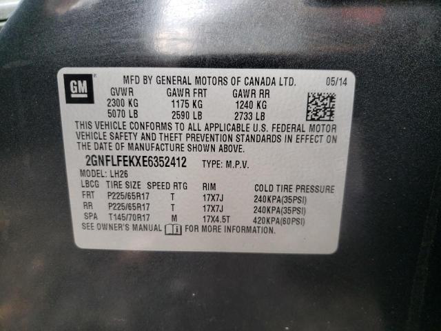 Photo 10 from auction – 2014 CHEVROLET EQUINOX LT with VIN 2GNFLFEKXE6352412