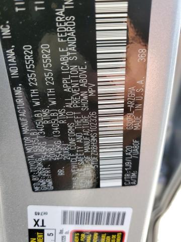 Photo 10 from auction – 2021 TOYOTA HIGHLANDER with VIN 5TDFZRBH9MS102326