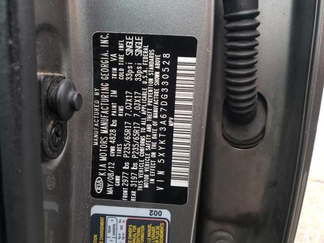 Photo 10 from auction – 2013 KIA SORENTO LX with VIN 5XYKT3A67DG330528