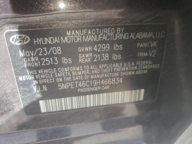Photo 10 from auction – 2009 HYUNDAI SONOTA with VIN 5NPET46C19H466834