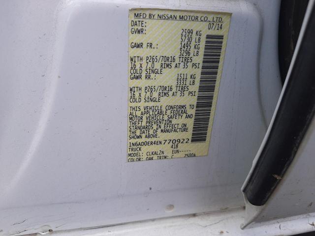 Photo 10 from auction – 2014 NISSAN FRONTIER S with VIN 1N6AD0ER4EN770922