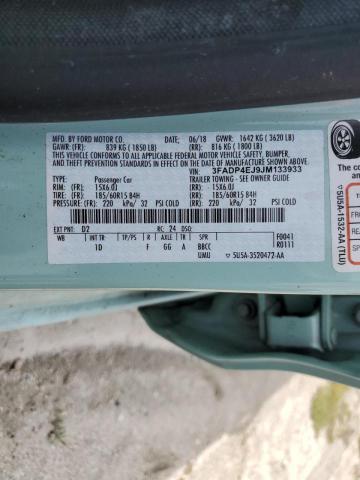 Photo 10 from auction – 2018 FORD FIESTA SE with VIN 3FADP4EJ9JM133933