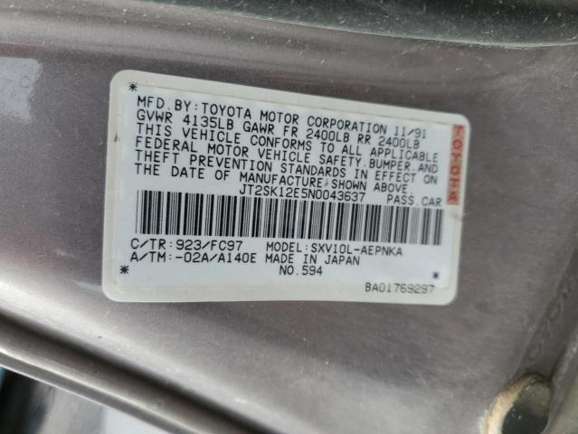 Photo 10 from auction – 1992 TOYOTA CAMRY LE with VIN JT2SK12E5N0043637