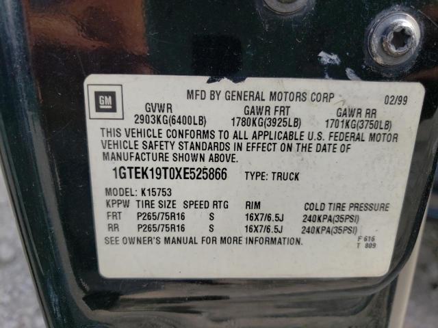 Photo 10 from auction – 1999 GMC NEW SIERRA with VIN 1GTEK19T0XE525866