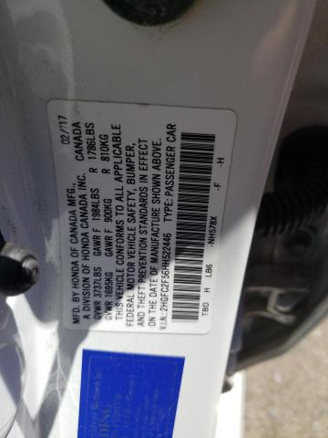 Photo 10 from auction – 2017 HONDA CIVIC LX with VIN 2HGFC2F56HH522446