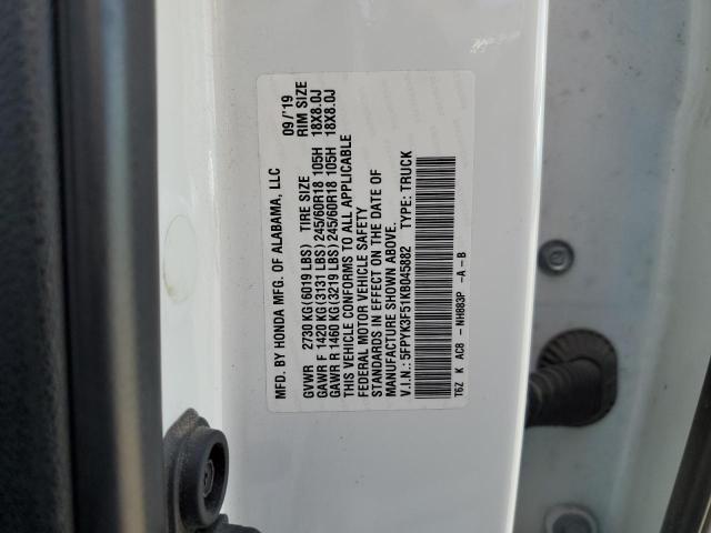 Photo 10 from auction – 2019 HONDA RIDGELINE with VIN 5FPYK3F51KB045882