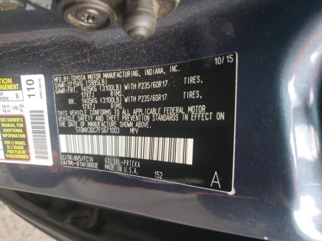 Photo 10 from auction – 2015 TOYOTA SIENNA LE with VIN 5TDKK3DC7FS671003