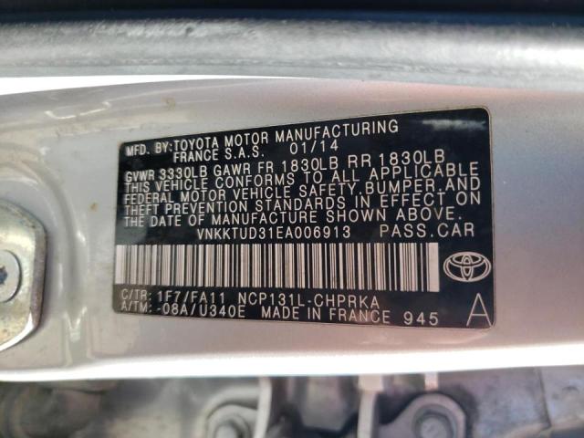 Photo 10 from auction – 2014 TOYOTA YARIS with VIN VNKKTUD31EA006913