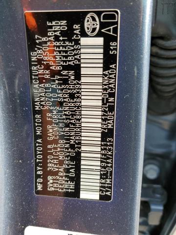 Photo 10 from auction – 2017 TOYOTA COROLLA L with VIN 2T1BURHE8HC963392