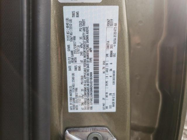 Photo 10 from auction – 2013 FORD ESCAPE SE with VIN 1FMCU9G98DUD18369