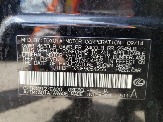 Photo 10 from auction – 2015 LEXUS IS 250 with VIN JTHBF1D20F5054255