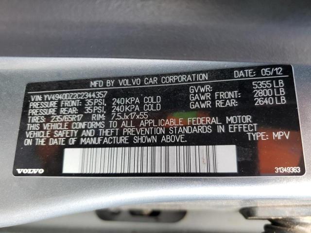 Photo 10 from auction – 2012 VOLVO XC60 3.2 with VIN YV4940DZ2C2344357