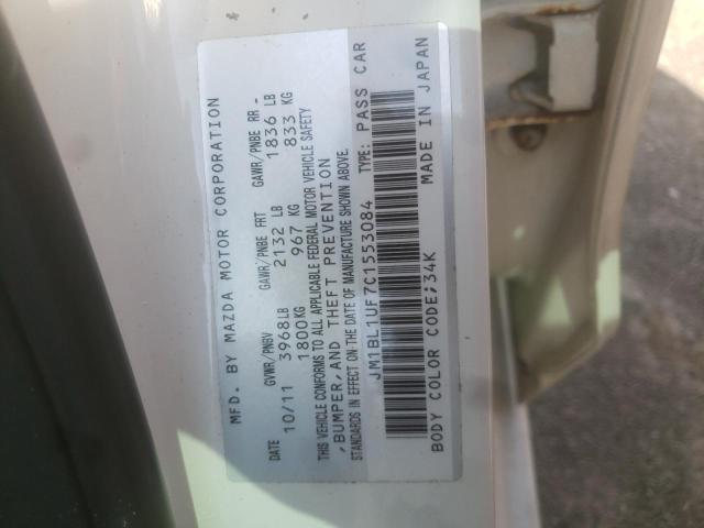Photo 10 from auction – 2012 MAZDA 3 I with VIN JM1BL1UF7C1553084