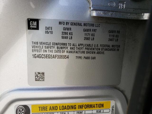 Photo 10 from auction – 2010 BUICK LACROSSE C with VIN 1G4GC5EG5AF306954