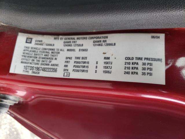 Photo 10 from auction – 2004 GMC CANYON with VIN 1GTDS196748222356