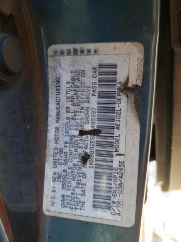 Photo 10 from auction – 1996 TOYOTA COROLLA DX with VIN 1NXBB02E6TZ490397