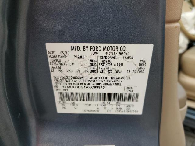 Photo 10 from auction – 2010 FORD ESCAPE LIM with VIN 1FMCU0EG1AKC99975