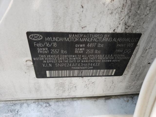 Photo 10 from auction – 2018 HYUNDAI SONATA SE with VIN 5NPE24AF4JH694433