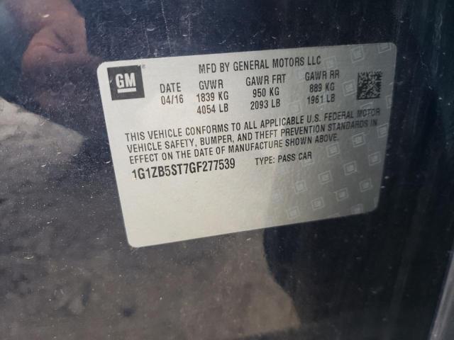 Photo 10 from auction – 2016 CHEVROLET MALIBU LS with VIN 1G1ZB5ST7GF277539