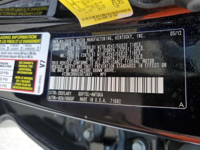 Zdjęcie 10 z aukcji – 2012 TOYOTA VENZA LE z VIN 4T3BK3BB0CU073601