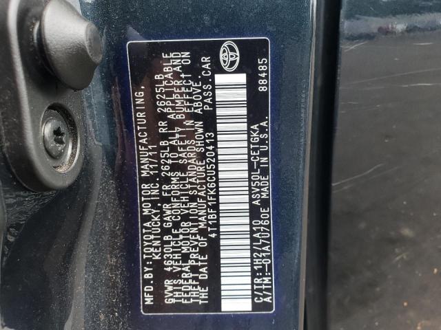 Photo 10 from auction – 2012 TOYOTA CAMRY BASE with VIN 4T1BF1FK6CU520413