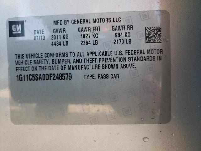 Photo 10 from auction – 2013 CHEVROLET MALIBU 1LT with VIN 1G11C5SA0DF248579