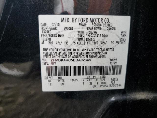 Photo 10 from auction – 2011 FORD EDGE LIMIT with VIN 2FMDK4KC5BBA02348