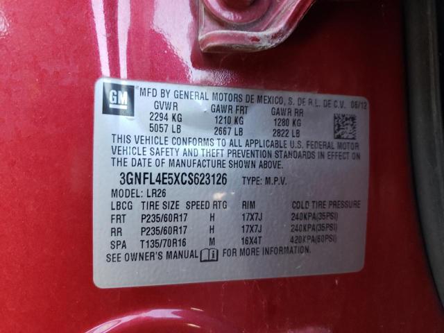 Photo 10 from auction – 2012 CHEVROLET CAPTIVA SP with VIN 3GNFL4E5XCS623126