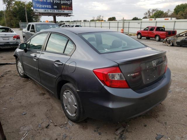 Photo 3 from auction – 2012 HONDA CIVIC HF with VIN 2HGFB2F64CH317941