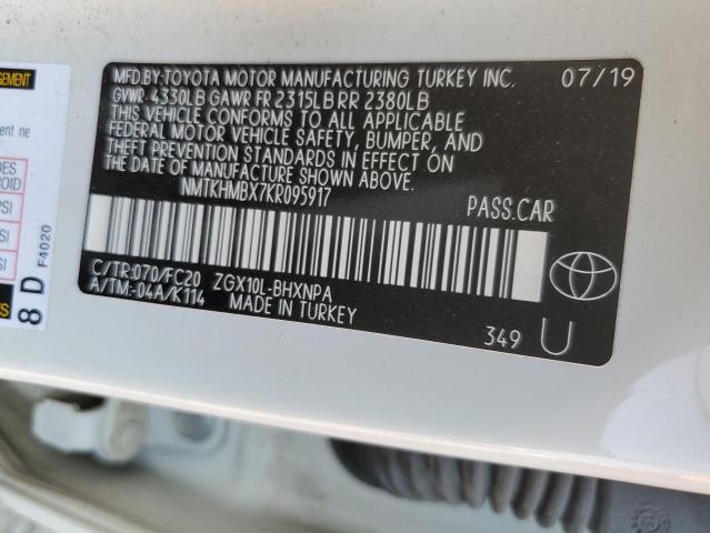 Photo 10 from auction – 2019 TOYOTA C-HR XLE with VIN NMTKHMBX7KR095917