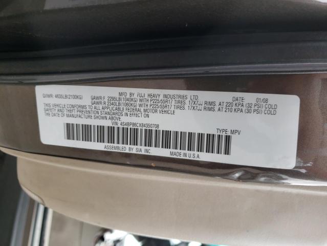 Zdjęcie 10 z aukcji – 2008 SUBARU OUTBACK 3. z VIN 4S4BP86CX84350708