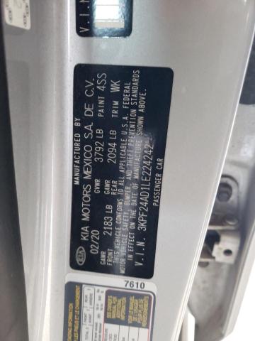 Photo 10 from auction – 2020 KIA FORTE FE with VIN 3KPF24AD1LE224242