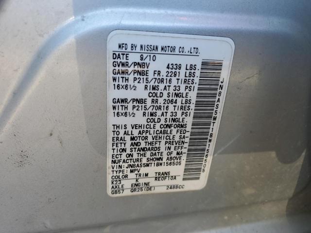 Photo 10 from auction – 2011 NISSAN ROGUE S with VIN JN8AS5MT1BW156505