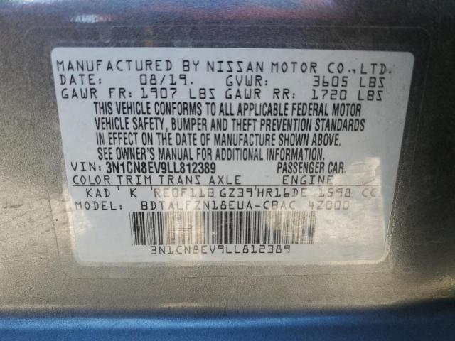 Photo 10 from auction – 2020 NISSAN VERSA SV with VIN 3N1CN8EV9LL812389
