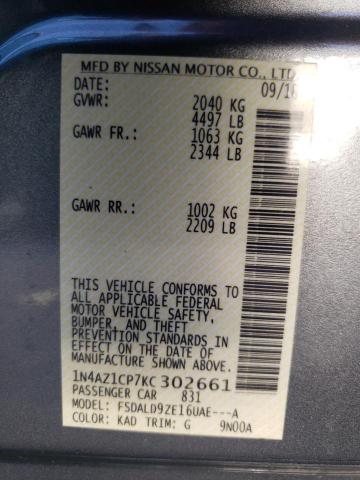 Photo 10 from auction – 2019 NISSAN LEAF S with VIN 1N4AZ1CP7KC302661