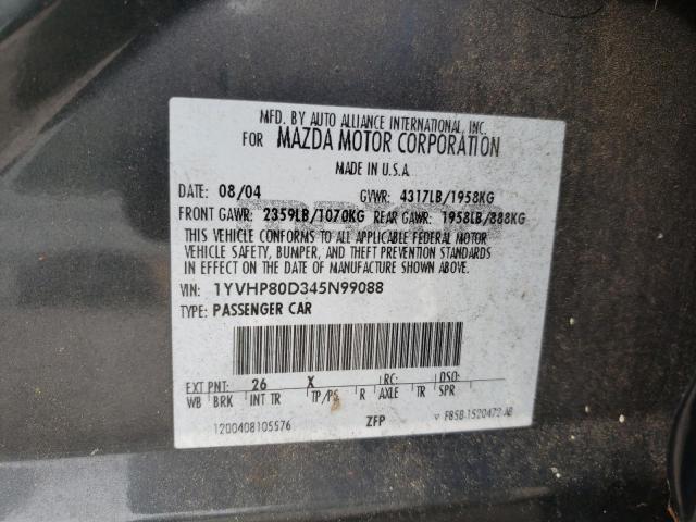 Photo 10 from auction – 2004 MAZDA MAZDA6 with VIN 1YVHP80D345N99088
