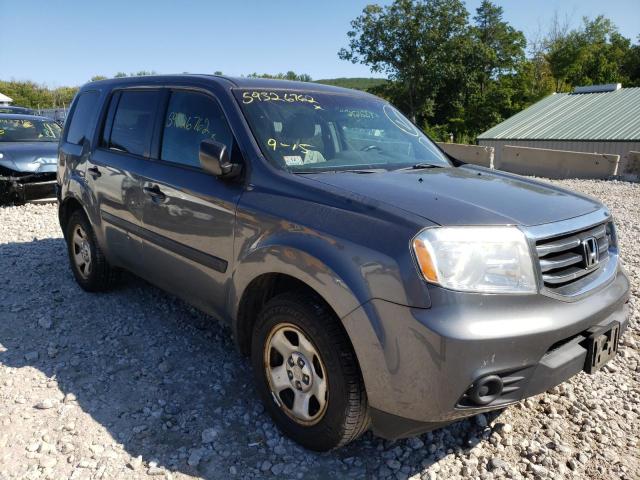 HONDA PILOT LX 2013 with VIN 5FNYF4H2XDB014185 - Photo from auction
