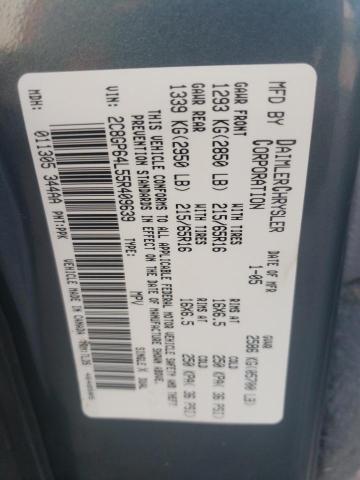 Photo 10 from auction – 2005 CHRYSLER TOWN & COU with VIN 2C8GP64L55R409639