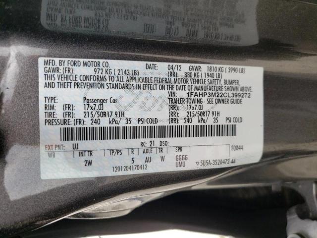 صورة رقم 10 من المزاد - 2012 FORD FOCUS SEL مع VIN 1FAHP3M22CL399272