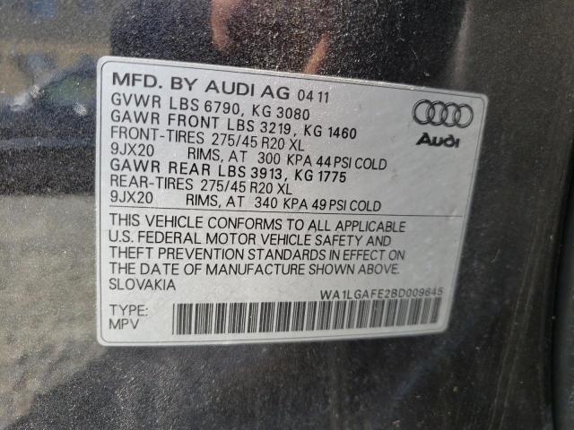 Photo 10 from auction – 2011 AUDI Q7 PREMIUM with VIN WA1LGAFE2BD009645