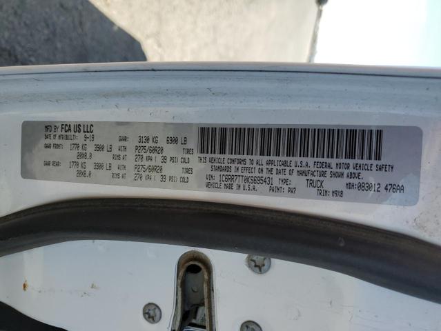 Photo 10 from auction – 2019 RAM 1500 CLASS with VIN 1C6RR7TT0KS695431