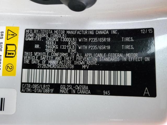 Photo 10 from auction – 2016 LEXUS RX 350 BAS with VIN 2T2BZMCA2GC009708