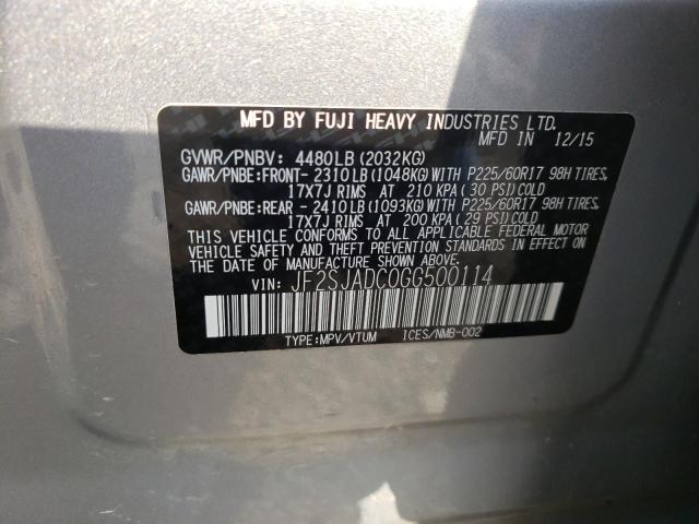 Photo 10 from auction – 2016 SUBARU FORESTER 2 with VIN JF2SJADC0GG500114