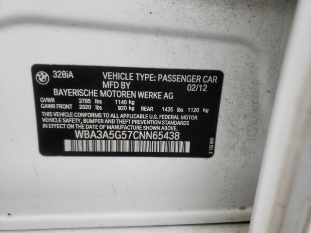 Photo 10 from auction – 2012 BMW 328 I with VIN WBA3A5G57CNN65438