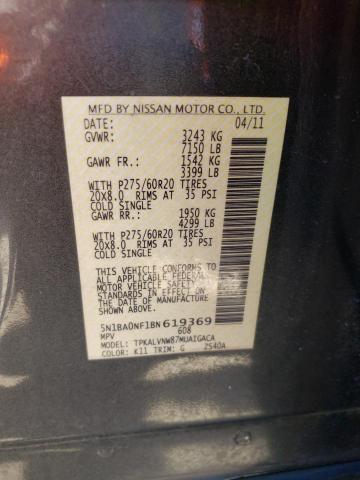 Photo 10 from auction – 2011 NISSAN ARMADA PLA with VIN 5N1BA0NF1BN619369
