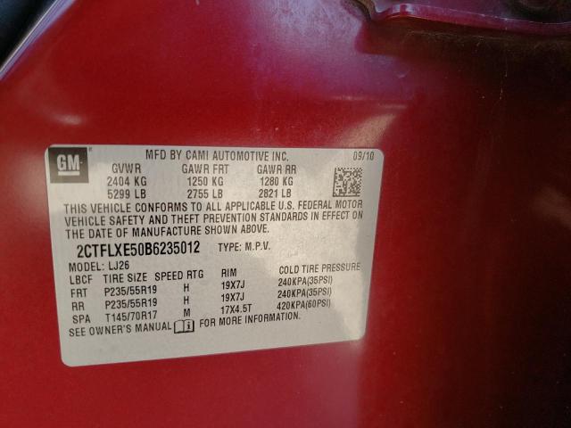 Photo 10 from auction – 2011 GMC TERRAIN SL with VIN 2CTFLXE50B6235012