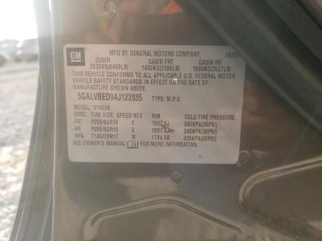 Photo 10 from auction – 2010 BUICK ENCLAVE CX with VIN 5GALVBED9AJ122035