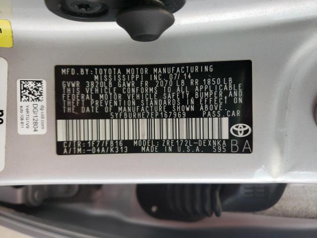 Photo 10 from auction – 2014 TOYOTA COROLLA L with VIN 5YFBURHE7EP167969