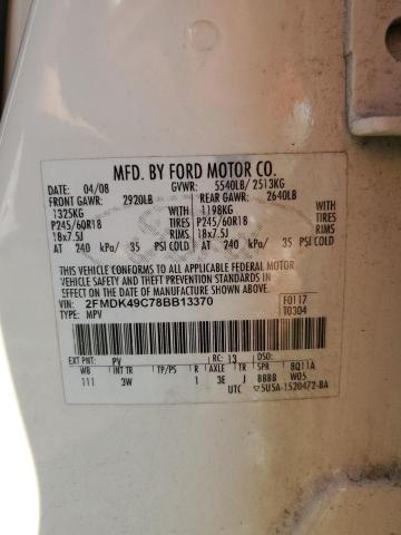 Photo 10 from auction – 2008 FORD EDGE LIMIT with VIN 2FMDK49C78BB13370