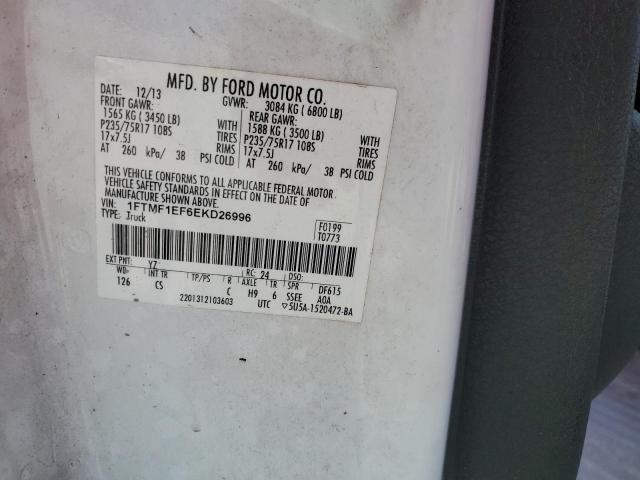 Photo 10 from auction – 2014 FORD F150 with VIN 1FTMF1EF6EKD26996